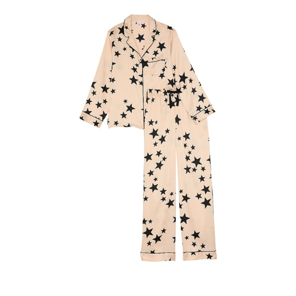 🩷🩷Victoria's Secret Glazed Satin Long Pajama Set LARGE🩷🩷 - Picture 5 of 6